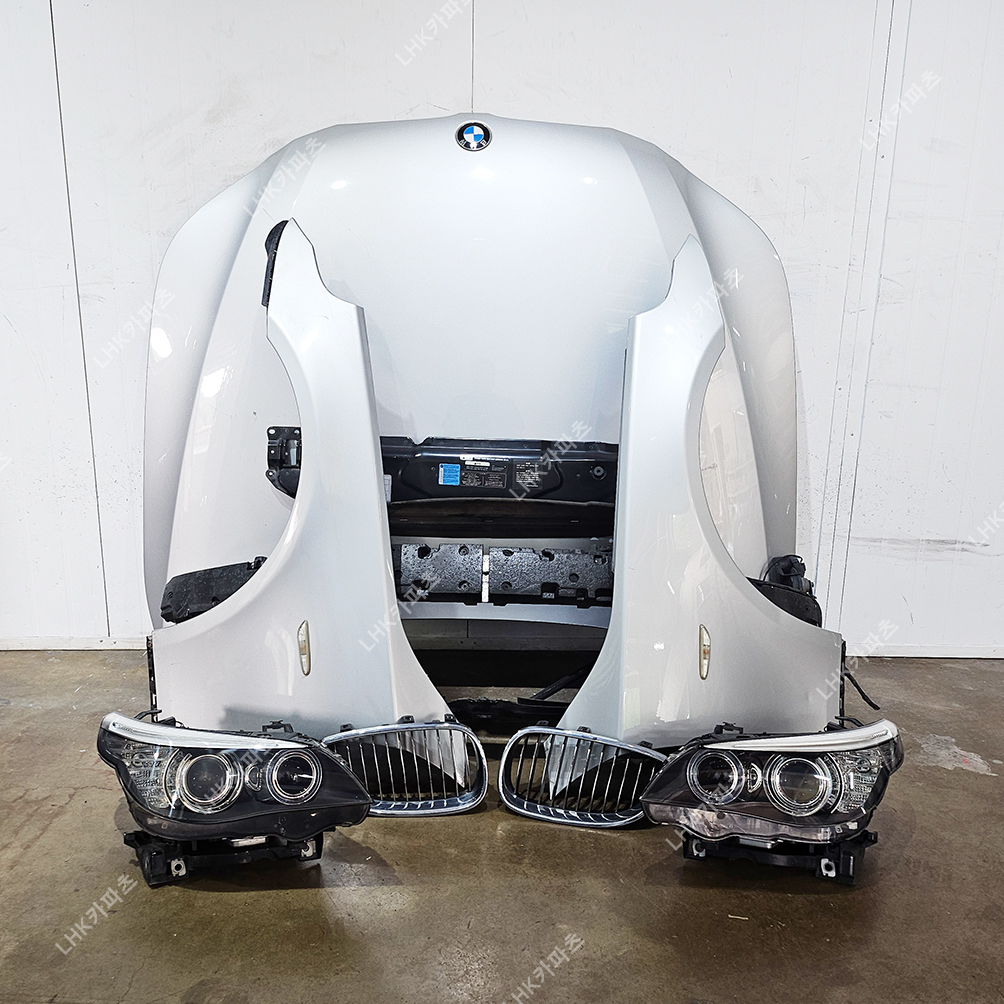 BMW 5시리즈 e60 후기 라이트 범퍼 그릴 휀다 판넬 레일 본넷 수입차중고부품 06~08