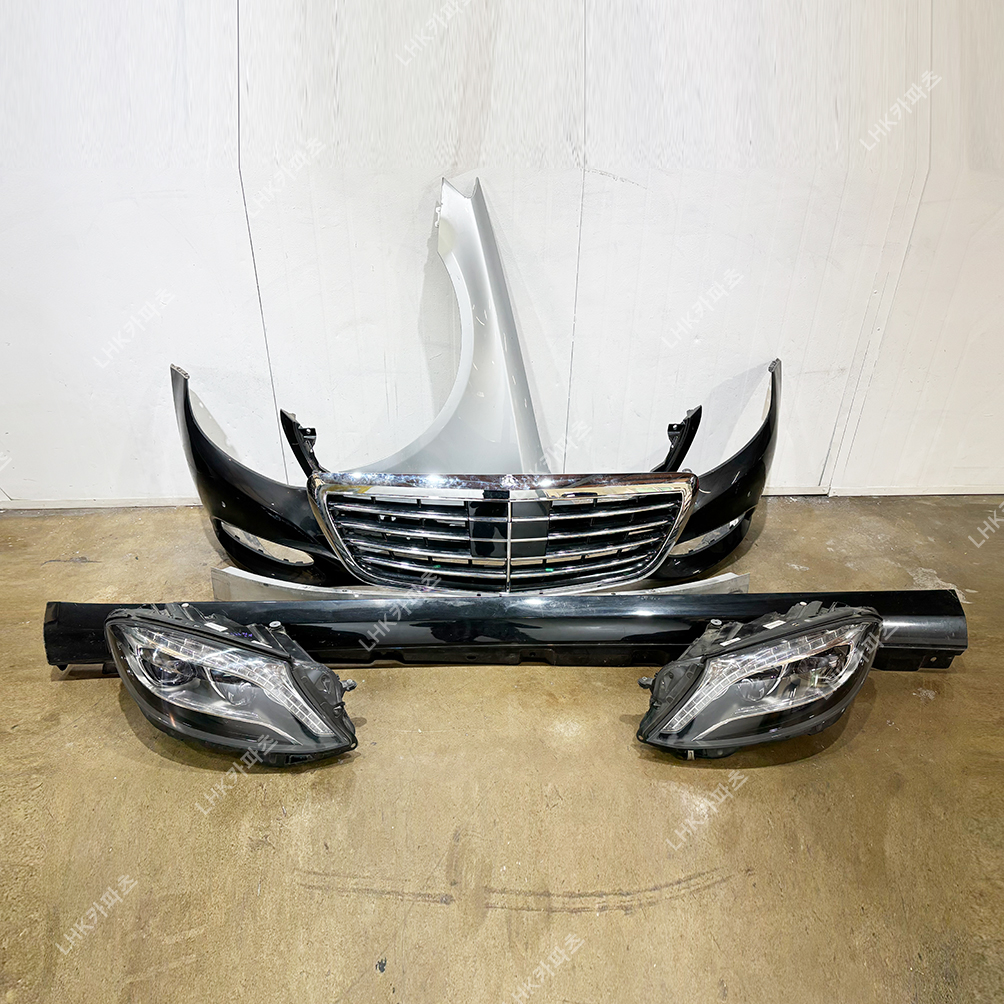 벤츠 S클래스 222 전기형 라이트 범퍼 그릴 휀다 레일 사이드 수입차중고부품 14~17